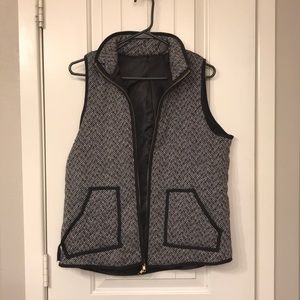 Black and white vest